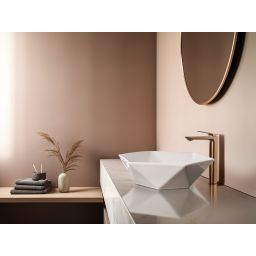 Invena Neri bateria umywalkowa stojąca miedź BU-P1-W14