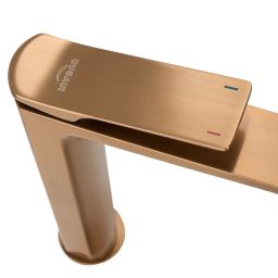 Invena Neri bateria umywalkowa stojąca miedź BU-P1-W14