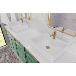 Invena Glamour bateria umywalkowa stojąca złoty połysk BU-02-009