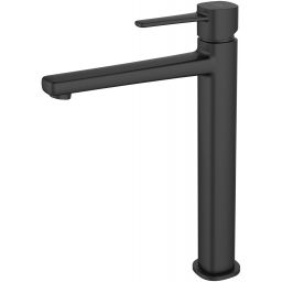 Invena Glamour bateria umywalkowa stojąca wysoka czarny mat BU-02-W04