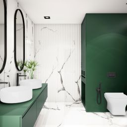 Invena Glamour bateria umywalkowa stojąca wysoka czarny mat BU-02-W04