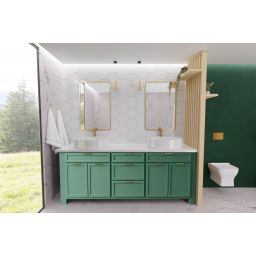 Invena Glamour bateria umywalkowa stojąca wysoka złoty połysk BU-02-W09