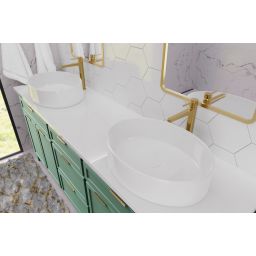 Invena Glamour bateria umywalkowa stojąca wysoka złoty połysk BU-02-W09