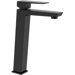 Invena Paros bateria umywalkowa stojąca wysoka czarny mat BU-09-W04