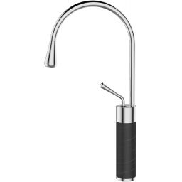 Invena Gabro bateria umywalkowa stojąca czarny/chrom BU-33-W08