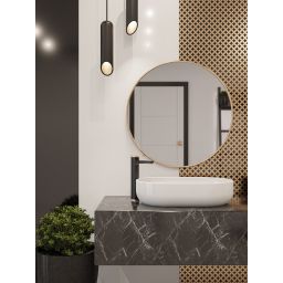 Invena Midnight bateria umywalkowa stojąca czarny mat/różowe złoto BU-35-W14