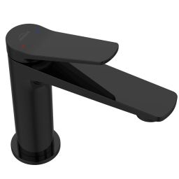 Invena Alonia bateria umywalkowa stojąca czarna BU-70-004