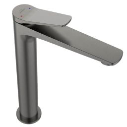 Invena Alonia bateria umywalkowa stojąca wysoka grafit BU-70-W24