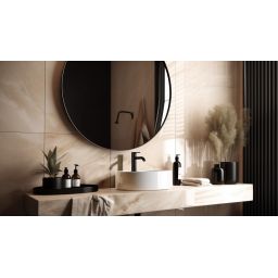 Invena Kalitea bateria umywalkowa stojąca czarny BU72004