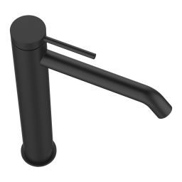 Invena Kalitea bateria umywalkowa stojąca wysoka czarna BU72W04