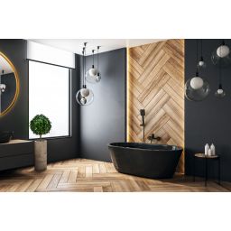 Invena Glamour bateria wannowo-prysznicowa ścienna czarny mat BW-02-004