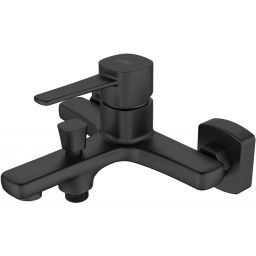 Invena Glamour bateria wannowo-prysznicowa ścienna czarny mat BW-02-004