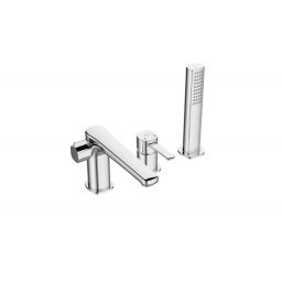 Invena Glamour bateria nawannowo-prysznicowa chrom BW02S01