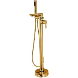 Invena Glamour bateria wannowo-prysznicowa wolnostojąca złota BW-02-W09