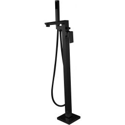Invena Paros bateria wannowo-prysznicowa wolnostojąca czarny mat BW-09-W04