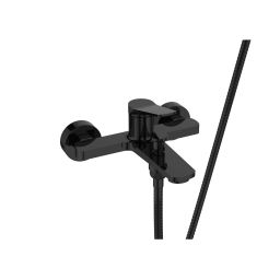 Invena Alonia bateria wannowo-prysznicowa ścienna czarna BW-70-004-V