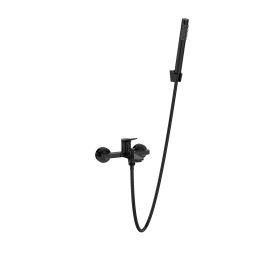 Invena Alonia bateria wannowo-prysznicowa ścienna czarna BW-70-004-V