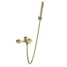 Invena Alonia bateria prysznicowa ścienna złota BW-70-009