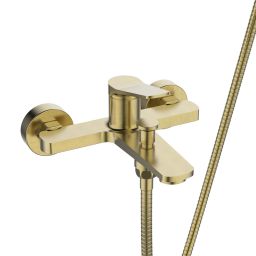 Invena Alonia bateria prysznicowa ścienna złota BW-70-009