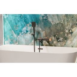 Invena Moonlight bateria wannowo-prysznicowa ścienna czarny/złoty BW77014