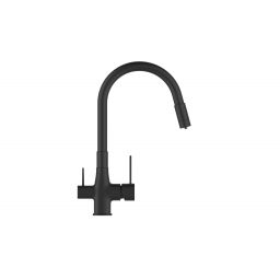 Invena Glamour bateria kuchenna z filtrem stojąca czarna BZ02F04