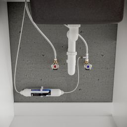 Invena Glamour bateria kuchenna z filtrem stojąca chrom-czarna BZ02F08