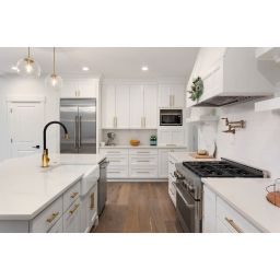 Invena Glamour bateria kuchenna stojąca z elastyczną wylewką złoty/czarny mat BZ-02-L17