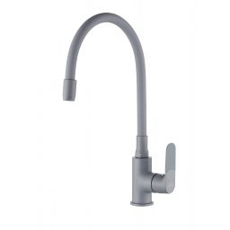 Invena Joga Plus bateria kuchenna z elastyczną wylewką szara BZ-32-P05