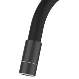 Invena Ksanti bateria kuchenna stojąca z elastyczną wylewką czarny BZ-37-004