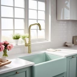 Invena Alonia bateria kuchenna stojąca złoto/stare złoto BZ-70-009