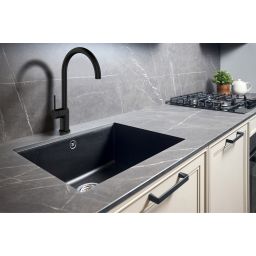 Invena Kalitea bateria kuchenna stojąca czarny mat BZ72004