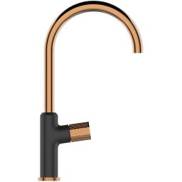 Invena Moonlight bateria kuchenna stojąca czarna-złoto/stare złoto BZ77014