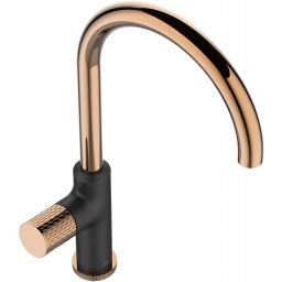 Invena Moonlight bateria kuchenna stojąca czarna-złoto/stare złoto BZ77014