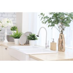 Invena Pogo Plus bateria kuchenna z elastyczną wylewką biała BZ-80-P02