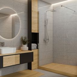 Invena ścianka prysznicowa walk-in 80 cm chrom półmat/szkło przezroczyste AK-32-182