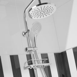 Invena Corso zestaw prysznicowy ścienny z deszczownicą chrom AU-23-001