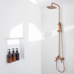 Invena Glamour zestaw prysznicowy ścienny miedź AU05B14