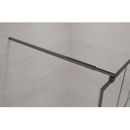 Invena ścianka prysznicowa walk-in 110 cm czarny półmat/szkło przezroczyste AK-32-117