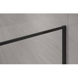 Invena ścianka prysznicowa walk-in 110 cm czarny półmat/szkło przezroczyste AK-32-118