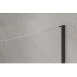 Invena ścianka prysznicowa walk-in 120 cm czarny półmat/szkło przezroczyste AK-32-121