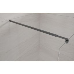 Invena ścianka prysznicowa walk-in 120 cm czarny półmat/szkło przezroczyste AK-32-121
