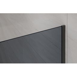 Invena ścianka prysznicowa walk-in 120 cm czarny półmat/szkło grafitowe AK-32-123