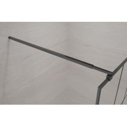 Invena ścianka prysznicowa walk-in 80 cm czarny półmat/szkło przezroczyste AK-32-187