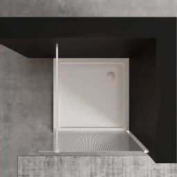 Invena ścianka prysznicowa walk-in 80 cm chrom półmat/szkło ryflowane AK-32-189