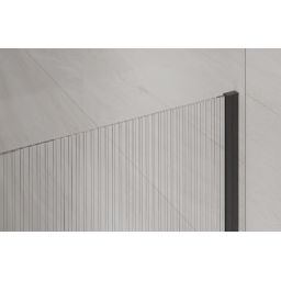 Invena ścianka prysznicowa walk-in 90 cm czarny półmat/szkło ze wzorem AK-32-195