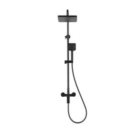 Invena Neri zestaw prysznicowy ścienny z deszczownicą czarny AU09B04