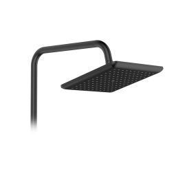 Invena Neri zestaw prysznicowy ścienny z deszczownicą czarny AU09B04