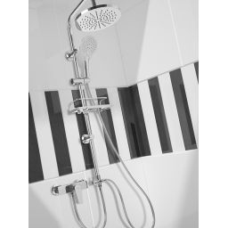 Invena Corso zestaw prysznicowy ścienny z deszczownicą chrom AU-23-001