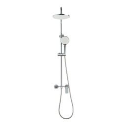 Invena Rikia zestaw prysznicowy ścienny z deszczownicą chrom AU-24-B01