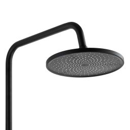 Invena Rikia zestaw prysznicowy ścienny z deszczownicą czarny AU-24-B04